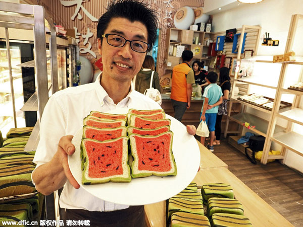 Watermelon toast gains popularity in Taiwan