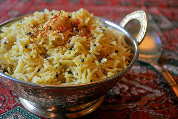 Spiced saffron rice (India)