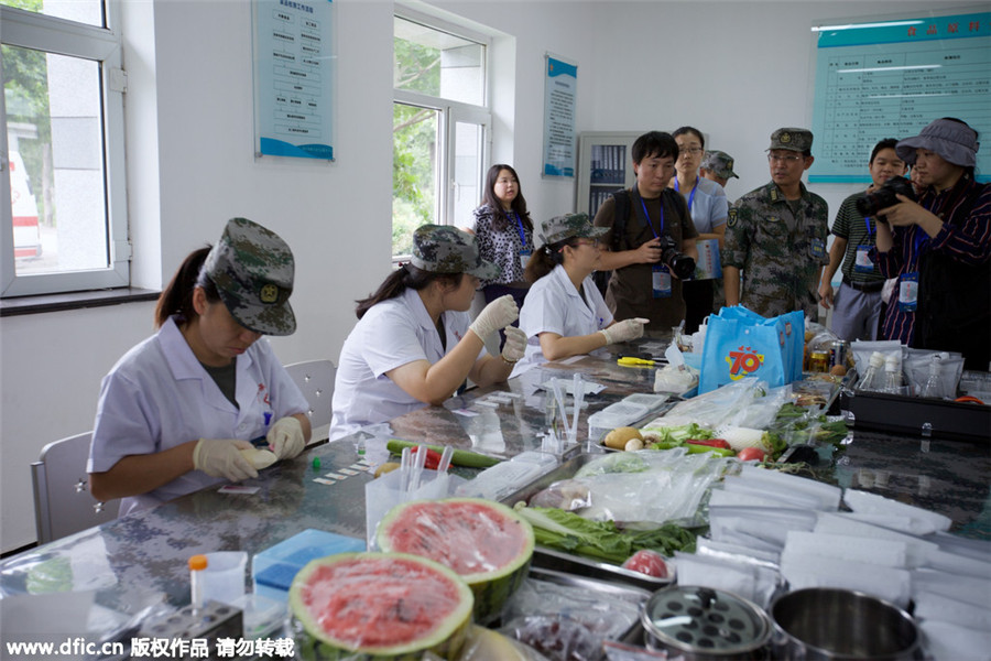 Securing food quality for the military parade