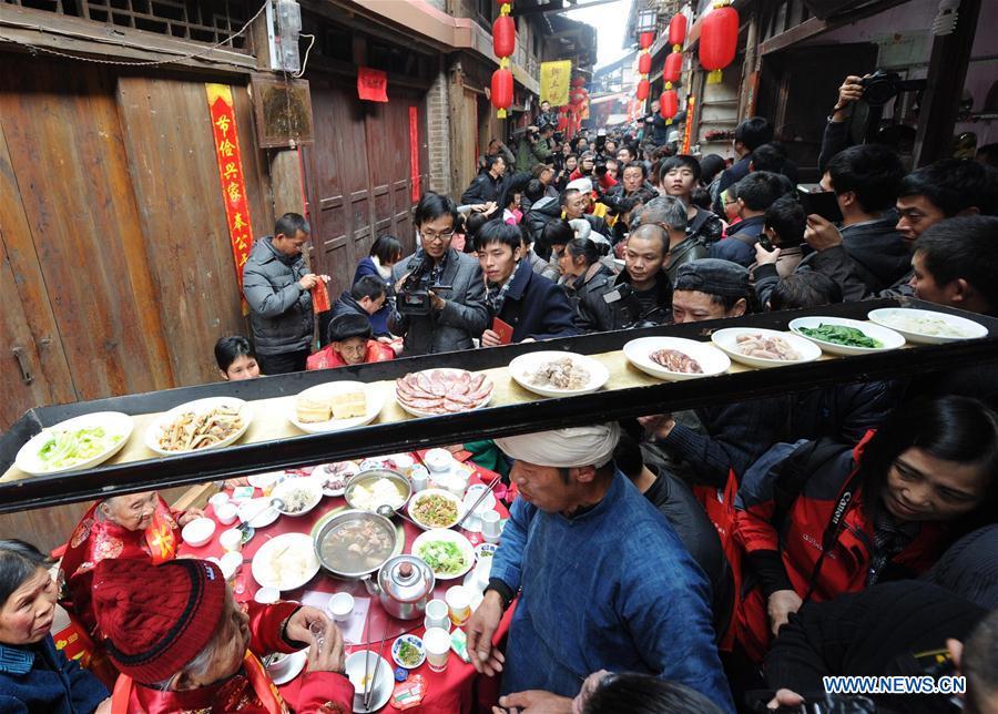 Delicious food enjoyed at Spring Festival