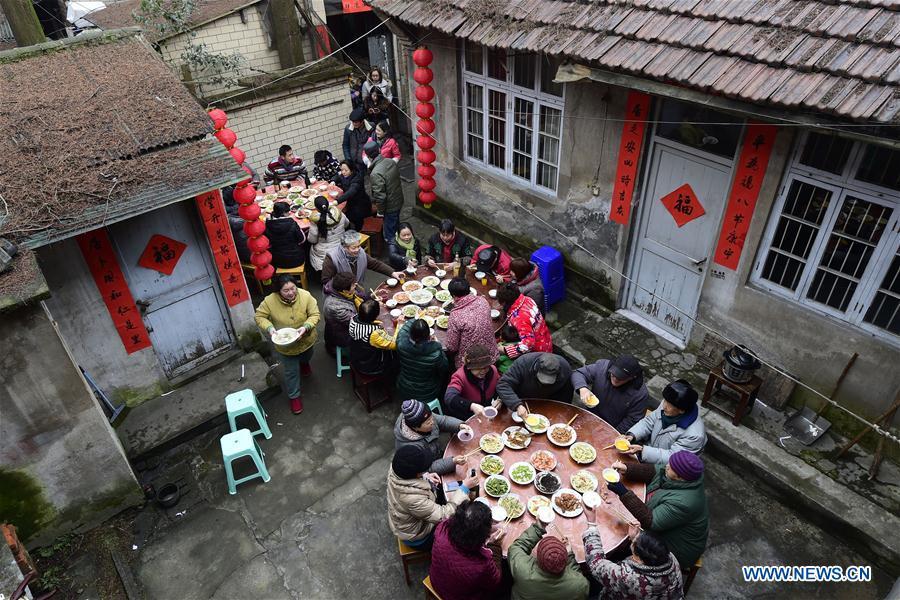 Delicious food enjoyed at Spring Festival