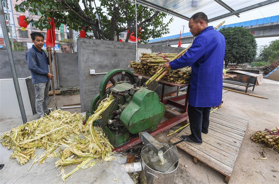 Traditional brown sugar productions in E China village