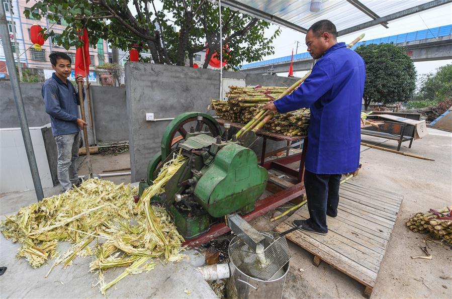 Traditional brown sugar productions in E China village