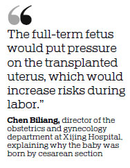Woman gives birth from a uterus transplanted from her own mother
