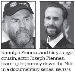 Fiennes cousins, actor and explorer, on the Nile