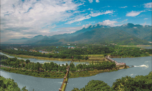 Tourism spot Dujiangyan home to three world heritage sites