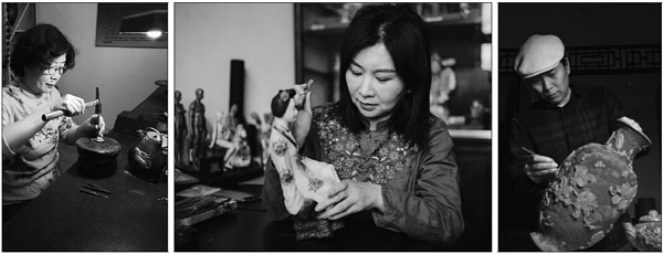 Metal, lacquer and clay