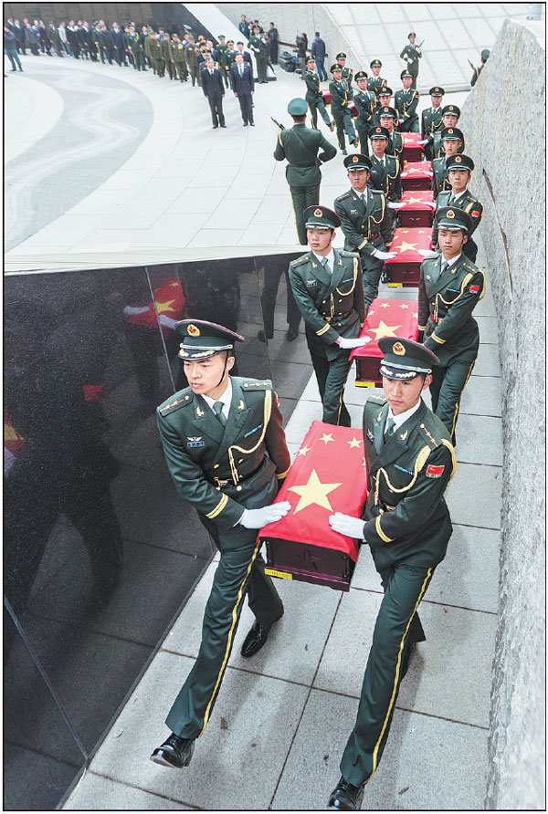 Remains of 10 soldiers laid to rest