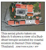 Against the tide: 'Floating temple' defies coastal erosion