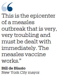 New York mayor urges vaccination