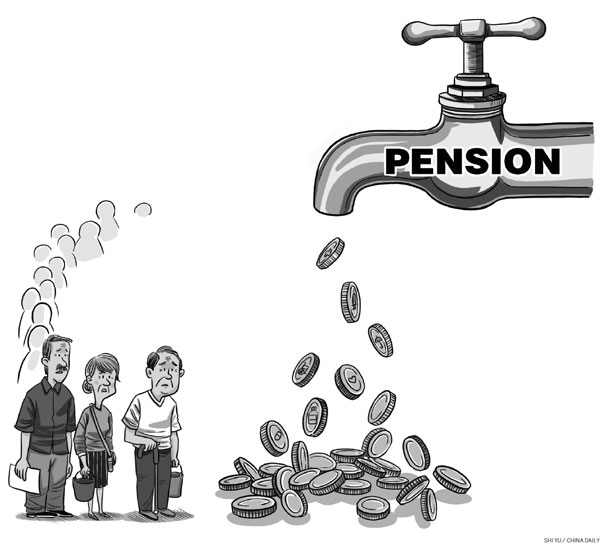 Balance pension fund with growing needs