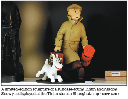 Tintin store in Shanghai a big hit among fans of classic comics
