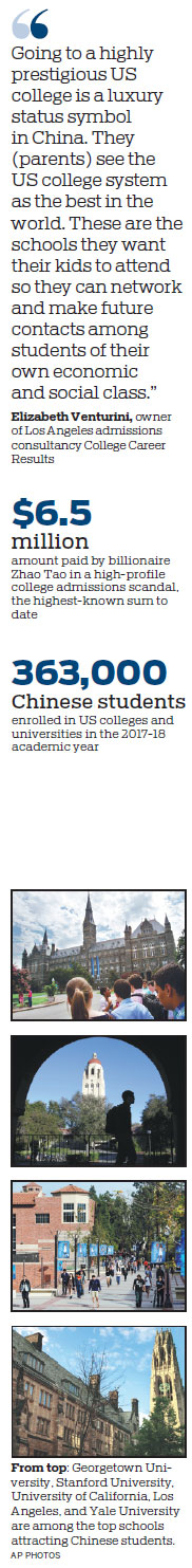 COLLEGE ADMISSION FIXERS TARGET RICH CHINESE