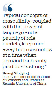Future looking good for men in makeup