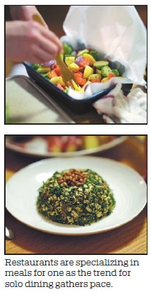 Diners developing a taste for table-for-one trend