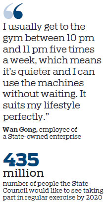 Night workouts help busy urbanites let off steam