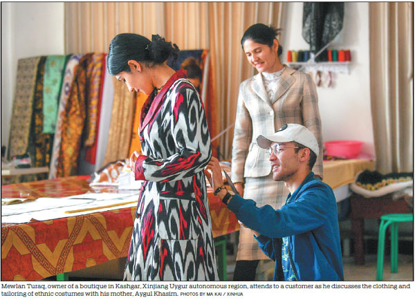 Young Uygur designer shows a passion for ethnic fashion