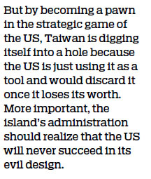 US will fail in its evil design even by using Taiwan as a tool