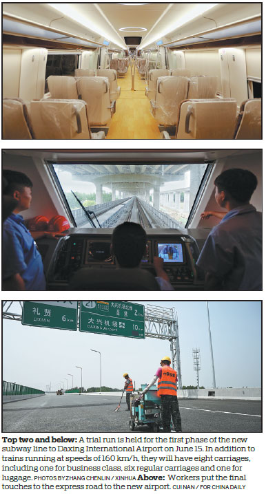 PASSENGERS ON FAST TRACK TO NEW AIRPORT
