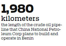 CNPC to spread global reach with crude oil pipeline in West Africa