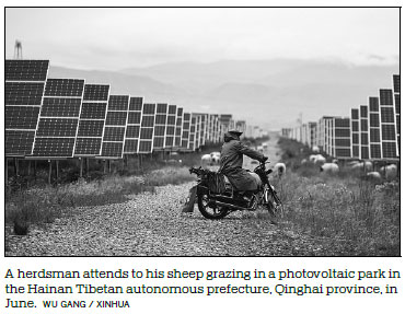 Photovoltaic park helps turn semi-desert green