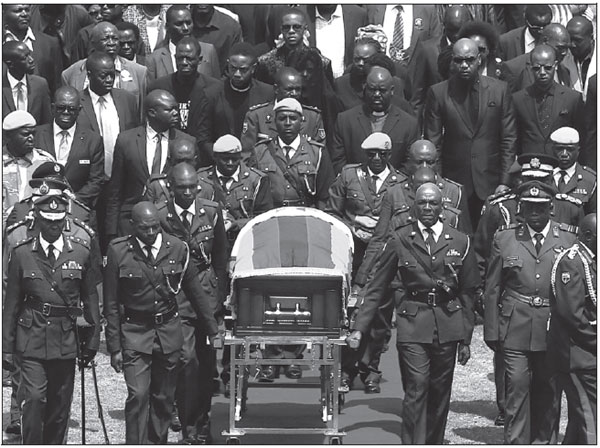 African leaders honor Mugabe at state funeral in Zimbabwe