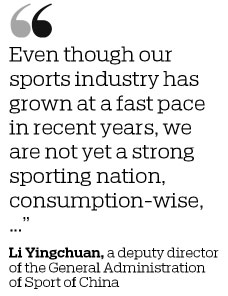 Govt plans to boost sports consumption