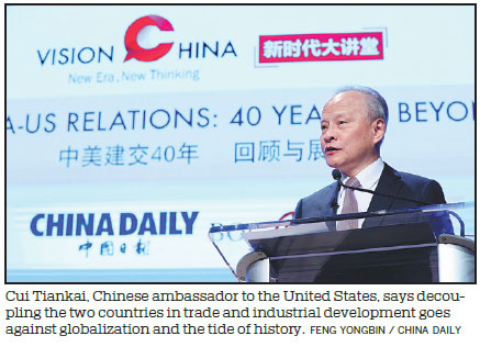 Ambassador: Now is time to cooperate, not decouple