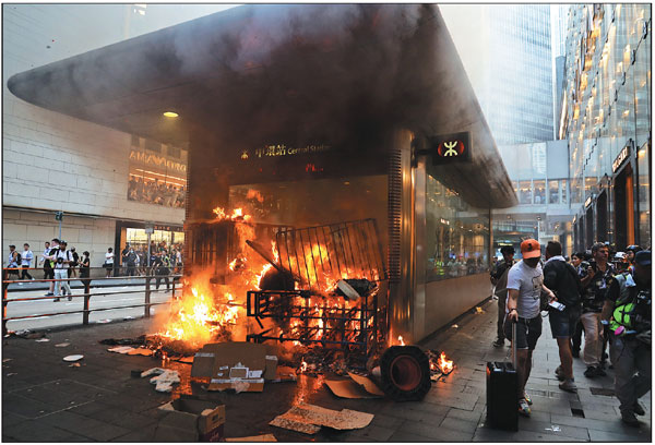 MTR bears brunt of violence in HK