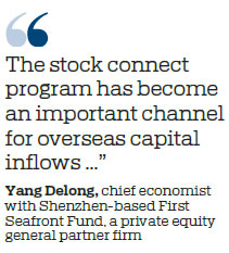 Stock connects fueling capital flows via mainland, HK bourses
