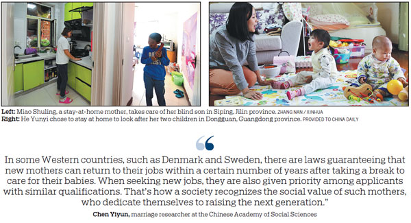 STAY-AT-HOME MOMS EXPLORE NEW VALUES