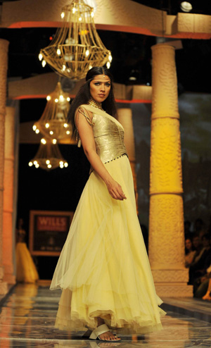 Fashion show of Indian designer J J Vallaya
