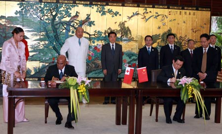 Tonga supports China's stance on Taiwan, Tibet