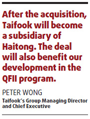 Taifook sees good synergy with Haitong