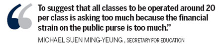 Schools'response to class reduction scheme poor