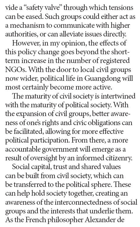 Relaxed NGO registration to boost growth of civil society