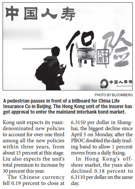 China Life Insurance's Hong Kong unit to enter mainland interbank bond market