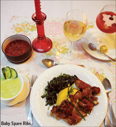 109 Dinner for One; Soup, Spare Ribs and Grandma's Plum Chutney