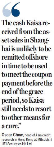 Kaisa may not meet coupon payment despite Sunac cash