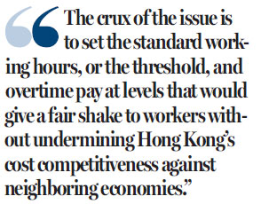 Standard working hours a social issue