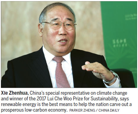 Xie: China working hard to mitigate climate change