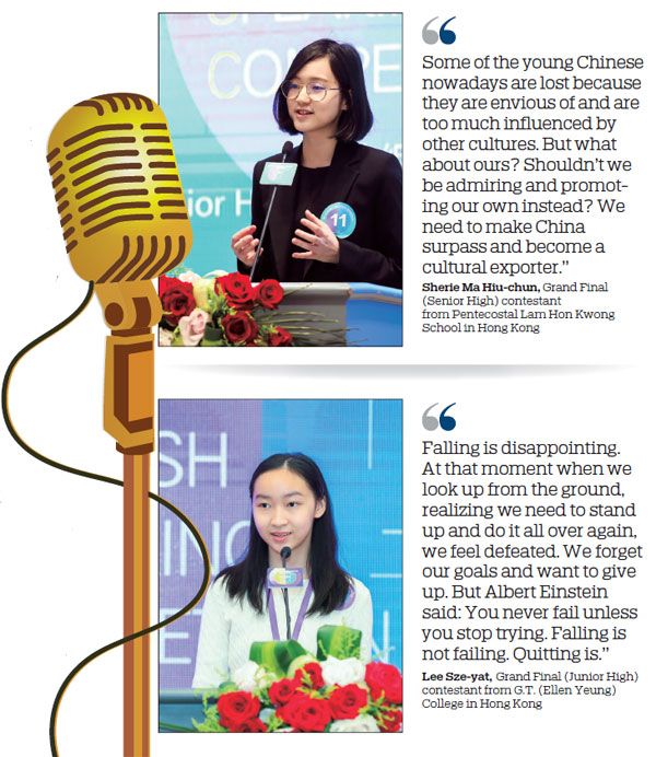 Hong Kong student wins top prize in national English-speaking contest