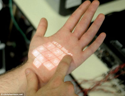 美科学家研究手臂触摸屏 打电话只需点击皮肤