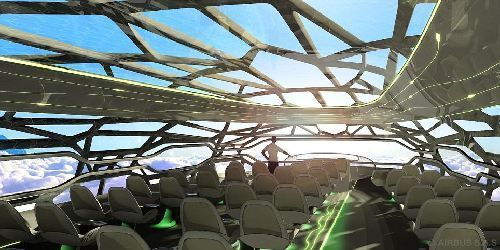 空客推出概念机舱 2050年前有望实现“全透明”飞行
