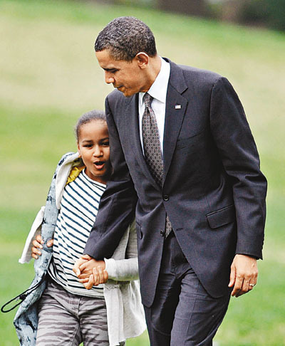 奥巴马感叹当爹最艰难 父爱缺失留遗憾