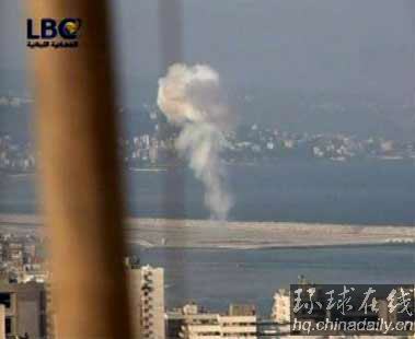 以战机向贝鲁特国际机场发射6枚火箭弹