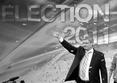 图文：加拿大大选哈珀获胜