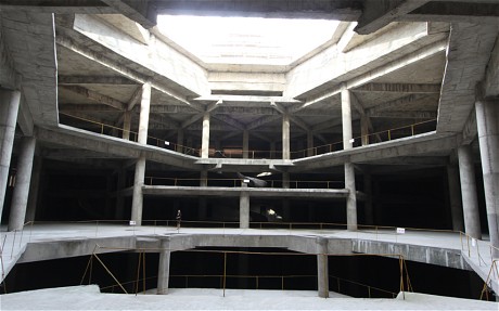 平壤柳京饭店内部照片首次曝光 被称为世界最大烂尾楼