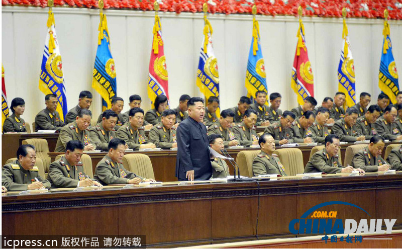 朝鲜最高领导人金正恩观看军人艺术庆典(图)