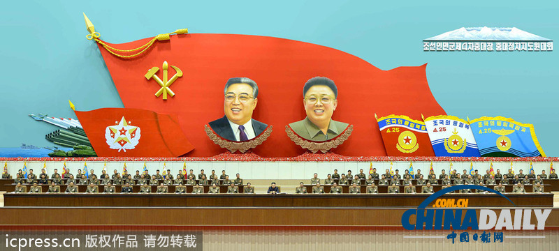 朝鲜最高领导人金正恩观看军人艺术庆典(图)